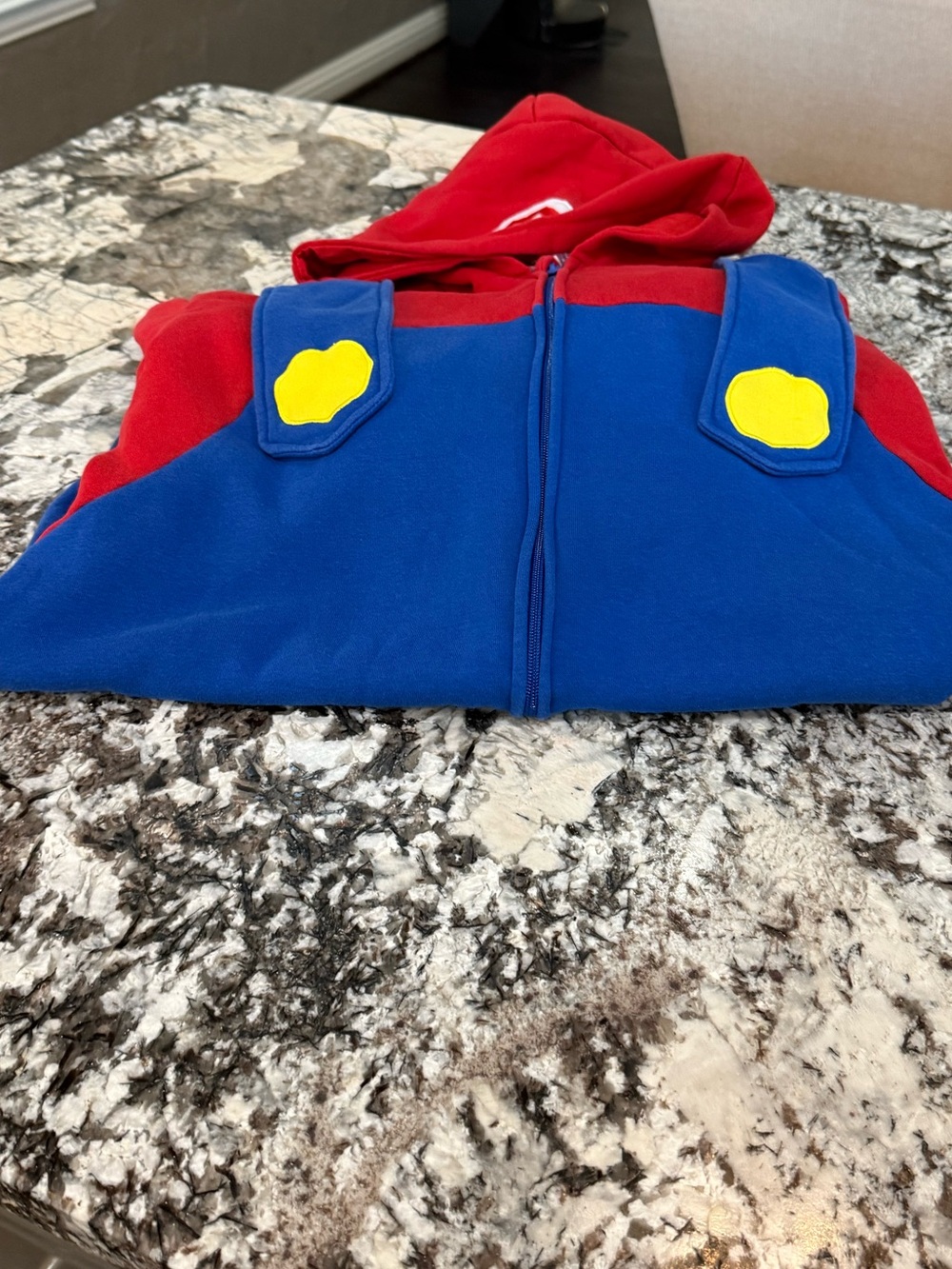 Adult Super Mario Onesie Costume – Blue & Red